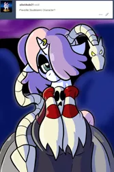 Size: 576x864 | Tagged: artist:pembroke, crossover, derpibooru import, leviathan, meanie belle, safe, skullgirls, solo, squigly, sweetie belle