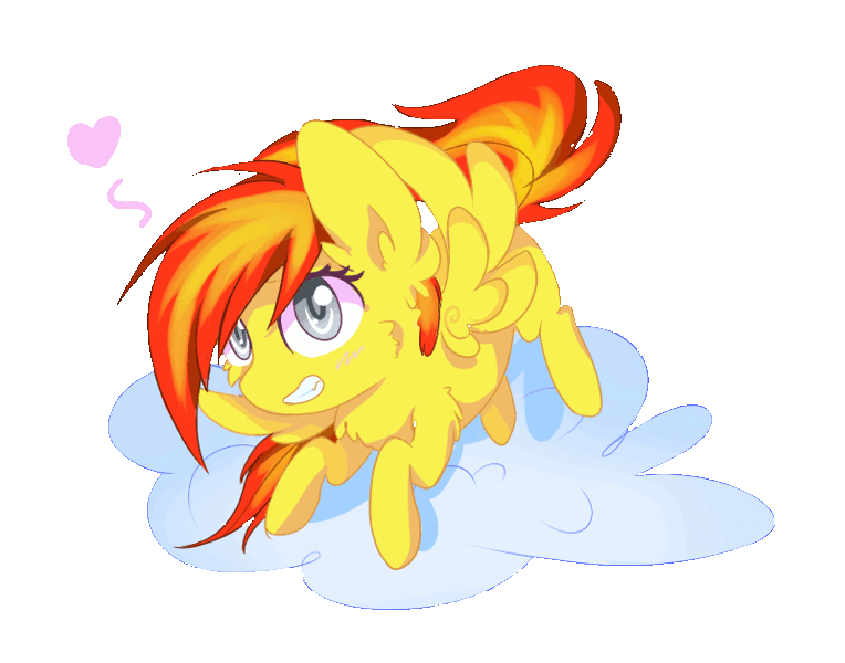 Size: 800x628 | Tagged: safe, artist:skajcia, derpibooru import, oc, unofficial characters only, pegasus, pony, animated, cloud, gif, solo