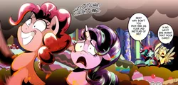 Size: 3000x1440 | Tagged: artist:dormin-kanna, derpibooru import, every little thing she does, fiducia compellia, horrified, horror, mind control, oc, pinkie pie, safe, starlight glimmer, that was fast, widescreen