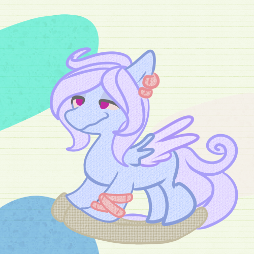 Size: 500x500 | Tagged: abstract background, artist:jodi sli, derpibooru import, oc, oc:glass rose, rocking horse, safe, simple background, solo, unofficial characters only