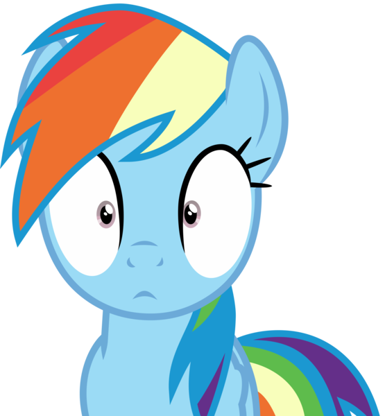 Size: 3000x3242 | Tagged: artist:uponia, blank stare, derpibooru import, every little thing she does, fiducia compellia, hypnosis, hypnotized, looking at you, rainbow dash, safe, shrunken pupils, simple background, solo, .svg available, thousand yard stare, transparent background, vector