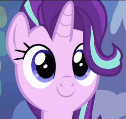 Size: 511x480 | Tagged: safe, derpibooru import, edit, edited screencap, screencap, starlight glimmer, pony, unicorn, every little thing she does, animated, c:, cute, eye shimmer, eye shimmer edit, female, gif, glimmerbetes, mare, smiling, solo, sweet dreams fuel
