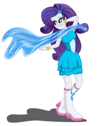 Size: 3531x4595 | Tagged: safe, artist:deannaphantom13, derpibooru import, rarity, equestria girls, absurd resolution, avatar the last airbender, boots, bracelet, clothes, crossover, dress, fall formal outfits, flash puppet, high heel boots, jewelry, jewels, nickelodeon, solo, water, waterbending