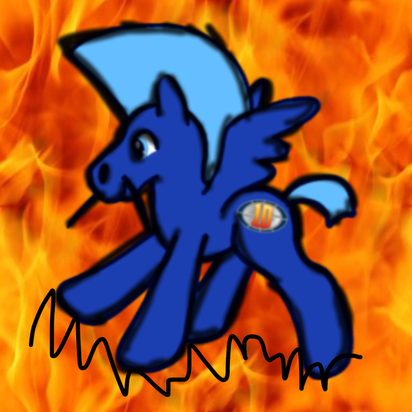 Size: 1000x1000 | Tagged: safe, artist:sportifli, derpibooru import, oc, oc:sportifli, unofficial characters only, pegasus, pony, downvote bait, fire, joke oc, male, op wants attention