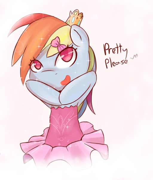 Size: 1073x1257 | Tagged: armpits, artist:jonathan the awesome, ballet, clothes, derpibooru import, hair bow, jewelry, pretty please, rainbow dash, rainbow dash always dresses in style, safe, simple background, solo, sparkles, tiara, tutu