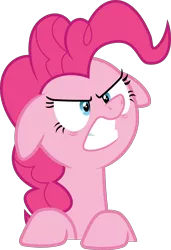 Size: 3726x5459 | Tagged: absurd resolution, angry, artist:kevinerino, derpibooru import, every little thing she does, floppy ears, pinkie pie, safe, simple background, solo, .svg available, transparent background, vector