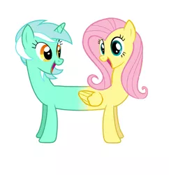 Size: 1321x1365 | Tagged: conjoined, derpibooru import, fluttershy, fusion, lyra heartstrings, lyrashy, safe, shyra, two heads, what if, what if lyra never met bon bon