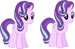 Size: 13615x8977 | Tagged: absurd resolution, artist:cyanlightning, derpibooru import, double, duality, every little thing she does, safe, self ponidox, simple background, starlight glimmer, .svg available, transparent background, vector