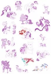 Size: 2560x3659 | Tagged: safe, artist:dstears, derpibooru import, apple bloom, granny smith, gummy, pinkie pie, princess celestia, princess luna, rainbow dash, rarity, sci-twi, starlight glimmer, tank, trixie, twilight sparkle, twilight velvet, oc, oc:fausticorn, oc:red (transistor), ponified, alicorn, bear, earth pony, pegasus, pony, unicorn, :c, :t, adorable distress, adorabloom, alicorn oc, angry, animal costume, beam, black vine, boots, box, buzzsaw, cake, cewestia, chase, chu, clothes, cloud, confetti, connect four, costume, couch, cross, crossover, crying, cute, cutie mark, diatrixes, dragging, dream, eyes closed, eyeshadow, female, fight, filly, flying, foal, food, frosting, frown, future twilight, glare, glasses, glimmerbetes, glowing horn, goggles, grin, gritted teeth, hair bun, hair dye, happy, hat, headset, heart, high heel boots, high heels, hoof hold, hug, lab coat, legs in air, levitation, lidded eyes, limited palette, looking at you, mad scientist, magic, magic trick, makeup, mane dye, mane swap, mare, miniskirt, mirror, newbie artist training grounds, one eye closed, open mouth, peeking, pigtails, pink-mane celestia, platform heels, pleated skirt, plot, pointing, prone, puffy cheeks, pull the lever kronk!, pun, rage, raribetes, ray gun, red (transistor), refrigerator, running, science, shoes, sign, simple background, sitting, sketch, sketch dump, skirt, sleeping, smiling, sneaking, space channel 5, spanish inquisition, spit take, sploot, spread wings, squee, stool, sword, table, telekinesis, the cmc's cutie marks, the emperor's new groove, thinking, thought bubble, thread, throwing, tongue out, transistor, twiabetes, ulala, unamused, underhoof, unicorn twilight, vine, wall of tags, weapon, white background, wide eyes, winghug, wings, wink, woona, worried, young granny smith, younger