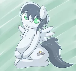 Size: 1873x1748 | Tagged: safe, artist:funble, derpibooru import, oc, oc:silver streak, unofficial characters only, pegasus, pony, belly, pregnant, solo