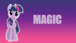 Size: 1024x576 | Tagged: artist:kevinerino, derpibooru import, edit, gradient background, one word, part of a set, safe, solo, twilight sparkle, wallpaper, wallpaper edit