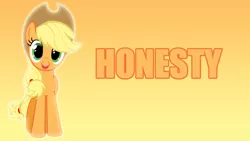 Size: 1920x1080 | Tagged: applejack, artist:kevinerino, derpibooru import, edit, gradient background, one word, part of a set, safe, solo, wallpaper, wallpaper edit