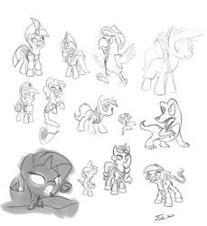 Size: 1500x1638 | Tagged: safe, artist:tsitra360, derpibooru import, applejack, braeburn, gummy, king sombra, pinkie pie, princess cadance, rainbow dash, rarity, shining armor, spike, twilight sparkle, twilight sparkle (alicorn), alicorn, genie, monkey, parrot, pony, abu, aladdin, cave of wonders, crossover, fez, hat, iago, jafar, monochrome, open mouth, pinkie tales, princess jasmine, rainbow cat