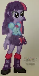 Size: 2626x5156 | Tagged: safe, artist:botchan-mlp, artist:jrfromdallas, derpibooru import, twilight sparkle, twilight sparkle (alicorn), equestria girls, bead sprite, desktop ponies, pixel art, solo, sprite