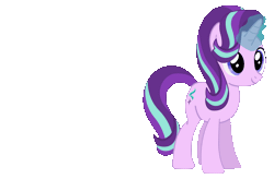 Size: 1422x934 | Tagged: safe, artist:sonofaskywalker, derpibooru import, starlight glimmer, pony, unicorn, every little thing she does, accelero, animated, clone, cute, duplication, female, gif, glimmerbetes, glowing horn, horn, magic, mare, similo duplexis, simple background, smiling, solo, spell, transparent background