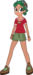 Size: 1112x2469 | Tagged: dead source, safe, artist:drewmwhit, derpibooru import, timber spruce, equestria girls, legend of everfree, clothes, equestria guys, forest pine, male, rule 63, shoes, shorts, simple background, solo, transparent background, vector