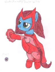 Size: 2550x3300 | Tagged: artist:aridne, derpibooru import, marvel comics, ponified, safe, scarlet witch, solo, wanda maximoff