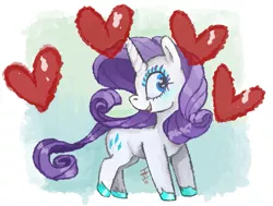 Size: 1103x835 | Tagged: safe, artist:lavendire, derpibooru import, rarity, heart, solo, unshorn fetlocks