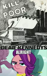 Size: 720x1155 | Tagged: dead kennedys, derpibooru import, image macro, meme, obligatory pony, punk, semi-grimdark, spoiled rich