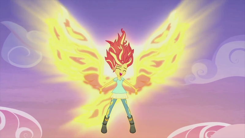 Size: 1024x576 | Tagged: safe, deleted from derpibooru, derpibooru import, screencap, sunset shimmer, equestria girls, my past is not today, solo, sunset phoenix