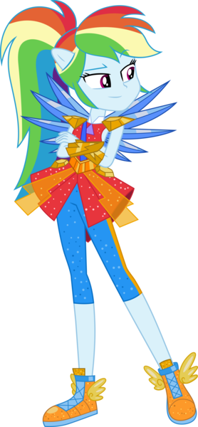 Size: 6457x13911 | Tagged: safe, artist:sugar-loop, derpibooru import, rainbow dash, equestria girls, legend of everfree, absurd resolution, clothes, crossed arms, crystal guardian, crystal wings, female, ponied up, pony ears, ponytail, shoes, simple background, sneakers, solo, transparent background, vector, winged shoes, wings