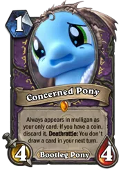 Size: 400x573 | Tagged: bootleg, card, concerned pony, derpibooru import, hearthstone, meta, sad, safe, solo, warcraft