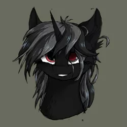 Size: 2160x2160 | Tagged: safe, artist:polakz, derpibooru import, oc, oc:sprocket, unofficial characters only, pony, unicorn, bust, colored, eh, portrait, request, solo