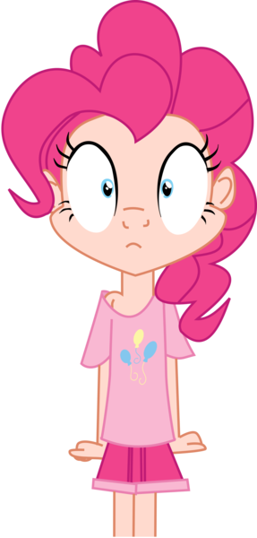 Size: 1246x2603 | Tagged: artist:michaelsety, derpibooru import, every little thing she does, fiducia compellia, human, humanized, hypnosis, hypnotized, looking at you, pinkie pie, safe, scene interpretation, simple background, solo, transparent background, wide eyes