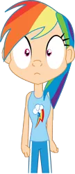 Size: 2000x4638 | Tagged: artist:michaelsety, derpibooru import, every little thing she does, fiducia compellia, human, humanized, hypnosis, hypnotized, looking at you, rainbow dash, safe, scene interpretation, simple background, solo, transparent background, wide eyes