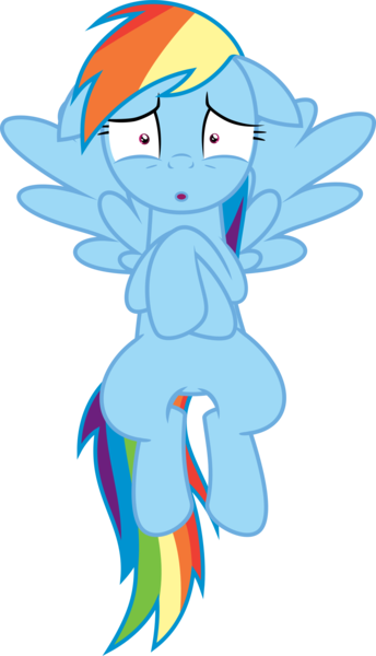 Size: 1200x2092 | Tagged: 28 pranks later, artist:jp, derpibooru import, floppy ears, rainbow dash, safe, scared, simple background, solo, svg, .svg available, transparent background, vector