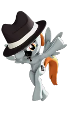 Size: 1125x2000 | Tagged: safe, artist:furima, deleted from derpibooru, derpibooru import, oc, oc:furima, unofficial characters only, pegasus, pony, cigar, dab, deal with it, fedora, glasses, hat, solo