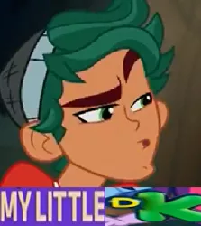 Size: 317x355 | Tagged: safe, derpibooru import, edit, edited screencap, screencap, timber spruce, equestria girls, legend of everfree, discovery kids, expand dong, exploitable meme, meme, solo, timber bush