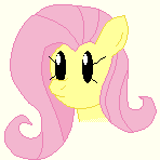 Size: 148x148 | Tagged: artist:litsun, derpibooru import, female, fluttershy, head only, pixel art, safe, solo