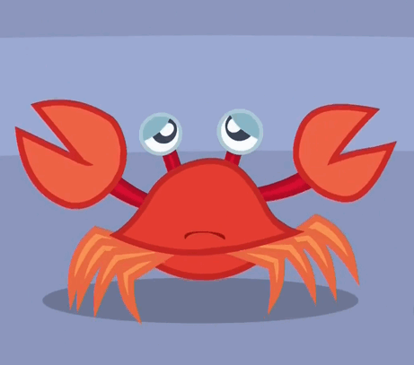 Size: 461x407 | Tagged: safe, derpibooru import, screencap, crab, pony, ppov, reaction image, sad, skuttles the crab, solo