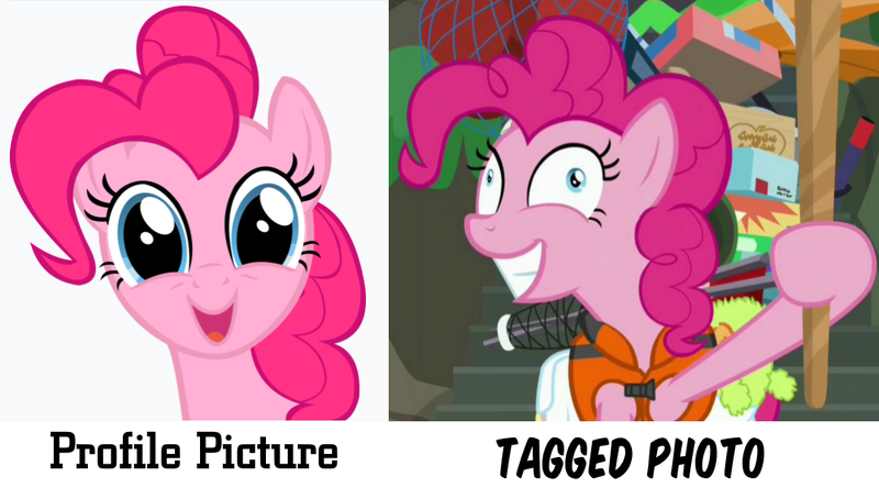 Size: 1081x600 | Tagged: cute, derp, derpibooru import, facebook, faic, image macro, meme, pinkie apple pie, pinkie derp, pinkie pie, ponk, ppov, profile picture, safe