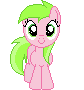 Size: 84x90 | Tagged: apple family member, artist:onil innarin, c:, derpibooru import, filly, looking at you, pixel art, safe, simple background, solo, sweet tooth, transparent background