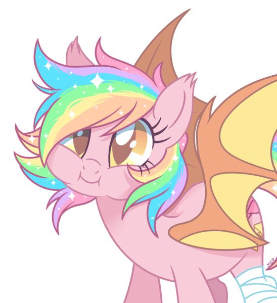 Size: 3651x4000 | Tagged: safe, artist:centchi, artist:hawthornss, derpibooru import, oc, oc:paper stars, unofficial characters only, bat pony, pony, absurd resolution, amputee, bat pony oc, collaboration, cute, diabetes, ear fluff, looking at you, ocbetes, paperbetes, puffy cheeks, simple background, solo, transparent background