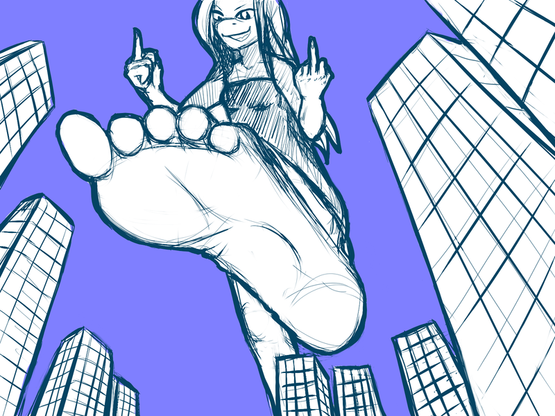 Size: 1600x1200 | Tagged: anthro, artist:grandezu, barefoot, city, derpibooru import, feet, female, foot fetish, fuck you, giantess, grin, macro, middle finger, offscreen character, partial color, plantigrade anthro, pov, queen chrysalis, questionable, smiling, soles, solo, solo female, this will end in death, toes, vulgar