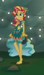 Size: 176x300 | Tagged: safe, derpibooru import, screencap, sunset shimmer, equestria girls, legend of everfree, barefoot, cropped, crystal gala, feet, legend of everfeet, picture for breezies, solo