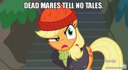 Size: 800x442 | Tagged: applejack, captain jackbeard, derpibooru import, discovery family logo, edit, edited screencap, image macro, meme, pirates of the caribbean, ppov, safe, screencap, solo