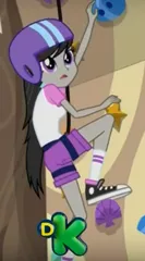 Size: 334x604 | Tagged: safe, derpibooru import, screencap, octavia melody, equestria girls, legend of everfree, clothes, converse, discovery kids, rock climbing, shoes, sneakers, solo