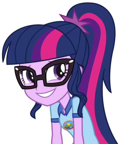 Size: 2888x3509 | Tagged: safe, artist:sketchmcreations, derpibooru import, sci-twi, twilight sparkle, equestria girls, legend of everfree, simple background, slouching, smiling, solo, transparent background, vector