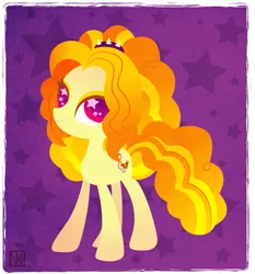 Size: 731x786 | Tagged: safe, artist:disfiguredstick, derpibooru import, adagio dazzle, ponified, earth pony, pony, equestria girls, cute, equestria girls ponified, looking at you, solo, starry eyes, wingding eyes