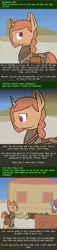 Size: 500x2186 | Tagged: safe, artist:erthilo, derpibooru import, oc, oc:sierra scorch, unofficial characters only, pony, unicorn, fallout equestria, clothes, cyoa, desert, fallout, female, horn, stablequest, text