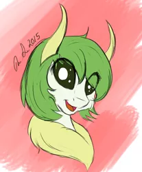 Size: 912x1100 | Tagged: artist:jinyaranda, bust, derpibooru import, mothpony, oc, oc:actias, original species, portrait, safe, smiling, solo, unofficial characters only