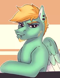 Size: 864x1119 | Tagged: safe, artist:nsfwguardian, derpibooru import, oc, unofficial characters only, pegasus, pony, bust, commission, solo