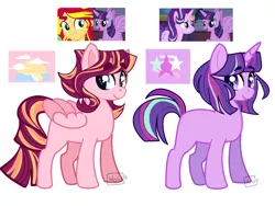 Size: 1600x1200 | Tagged: safe, artist:metamrphosis, derpibooru import, starlight glimmer, sunset shimmer, twilight sparkle, twilight sparkle (alicorn), oc, pony, equestria girls, counterparts, female, lesbian, magical lesbian spawn, next generation, offspring, parent:starlight glimmer, parent:sunset shimmer, parent:twilight sparkle, parents:sunsetsparkle, parents:twistarlight, shipping, sunsetsparkle, twilight's counterparts, twistarlight