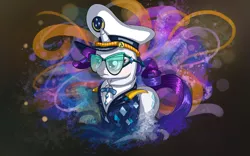 Size: 4000x2500 | Tagged: abstract background, artist:skodadav, captain rarity, clothes, costume, cruise, derpibooru import, lineart, ppov, rarity, safe, solo