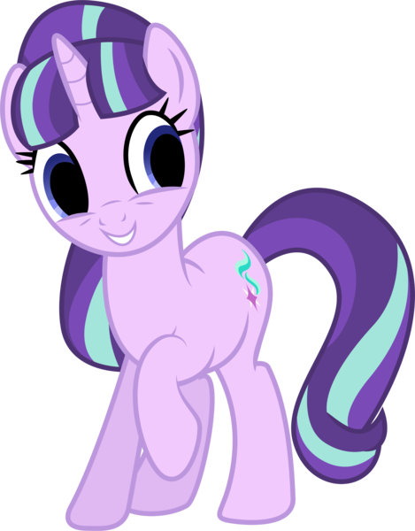 Size: 3416x4368 | Tagged: safe, artist:illumnious, derpibooru import, edit, editor:pontology, starlight glimmer, pony, unicorn, adoracreepy, creepy, cute, dead eyes, empty eyes, female, glimmerbetes, mare, no catchlights, raised hoof, simple background, smiling, solo, transparent background, vector