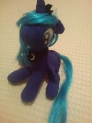 Size: 810x1080 | Tagged: artist:evescintilla, derpibooru import, filly, irl, photo, plushie, princess luna, s1 luna, safe, solo, toy, woona, younger